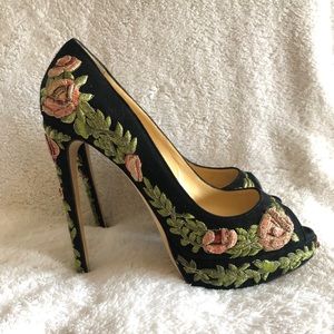 Marchesa Embroidered Heels